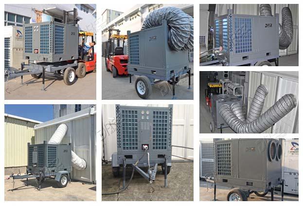 Πολλαπλάσια εφαρμογή κλιματιστικών μηχανημάτων σκηνών αγωγών 10HP υπαίθρια με το μεγάλο όγκο αέρα