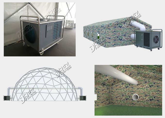 10HP οριζόντιο φορητό κλιματιστικό μηχάνημα σκηνών 9 τόνου που δροσίζει και χρήση θέρμανσης